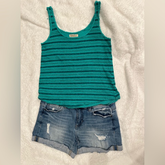 Lucky Brand raw edge stripe tank size xs - Picture 4 of 5
